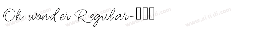 Oh wonder Regular字体转换